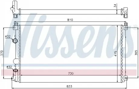 Радіатор системи охолодження NISSENS 63819