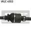 PEUGEOT піввісь лів. L=845,5 mm 25/24 зуб. 205 I 1.9 CTI 87-94, 309 II (3C, 3A) 1.6 89-93 SKF VKJC 4553 (фото 3)