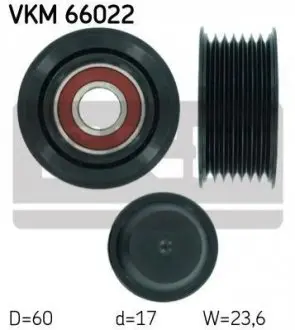 Натяжний ролик поліклинового реміня SKF VKM 66022