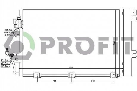 Конденсер кондиціонера PROFIT PR 5052C1