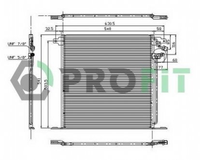 Конденсер кондиціонера PROFIT PR 3560C1 (фото 1)