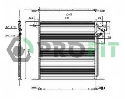 Конденсер кондиціонера PROFIT PR 3560C1
