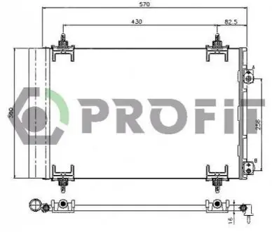 Конденсер кондиціонера PROFIT PR 1913C1