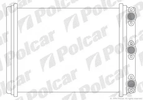 Радіатор пічки DB W 124 Polcar 5014N8-1