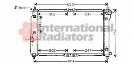 Радіатор охолодження CHEVROLET AVEO (T250, T255) (05-) 1.4 i 16V Van Wezel 81002067 (фото 1)