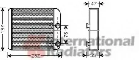 Радіатор обігрівача MITSUBISHI L200/GALANT5 ALL 96-03 Van Wezel 32006186