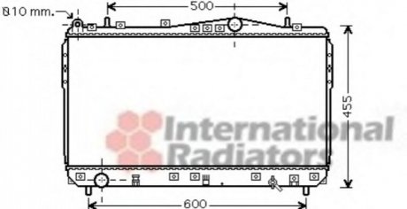 Радіатор охолодження двигуна NUBIRA/LACETTI MT 03-1,6-1,8 Van Wezel 81002073