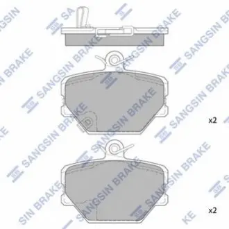 SANGSIN Комплект гальмівних колодок з 4 шт. дисків Hi-Q (SANGSIN) SP1674 (фото 1)