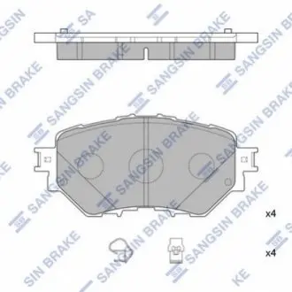 SANGSIN Комплект гальмівних колодок - дискові Hi-Q (SANGSIN) SP4123
