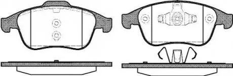 Гальмівні колодки пер. Scenic/Megane 09-16/Clio 13-21 (ATE) (155,3x63x18) WOKING P12893.00