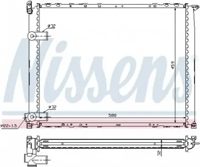 Радіатор RN SAFRANE I(92-)2.0 i 12V(+)[OE 77 01 035 721] NISSENS 63943A