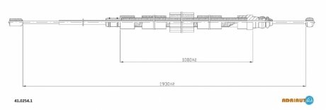 RENAULT трос ручного гальма Megane II Coupe 03- ADRIAUTO 41.0254.1 (фото 1)