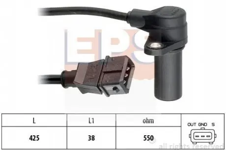 DAEWOO датчик обертів двигуна Lacetti,Aveo,Nubira EPS 1.953.271
