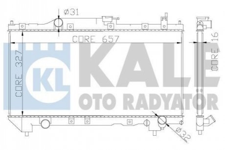 KALE TOYOTA Радиатор охлаждения Avensis 2.0 97- Kale Oto radyator 342130