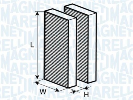 BMW фільтр повітр. салону BMW 5-serie E60/E61 MAGNETI MARELLI BCF260