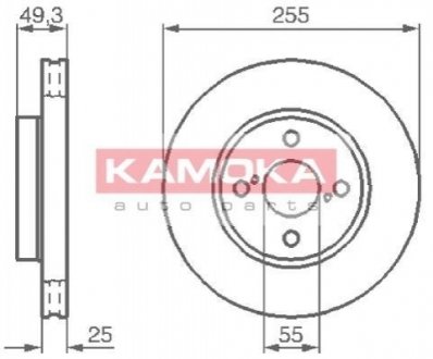 Гальмiвнi диски KAMOKA 1032588