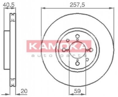 Гальмiвнi диски KAMOKA 1031042 (фото 1)