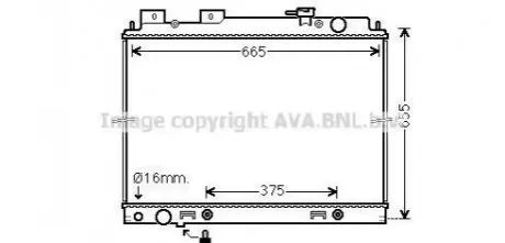 AVA NISSAN Радіатор охолодження двиг. NAVARA NP300 3.0 dCi 10-, PATHFINDER III 3.0 dCi 10- AVA AVA COOLING DN2430