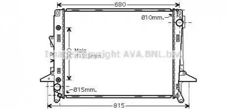 AVA LAND ROVER Радіатор охолодження двиг. Discovery III,IV, Range Rover Sport 2.7TD 04- AVA AVA COOLING AU2197