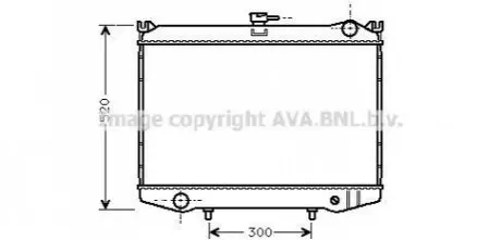 AVA NISSAN Радіатор охолодження двиг. PICK UP 2.5 D 86-, TERRANO I 2.7 TD 89- AVA AVA COOLING DN2041