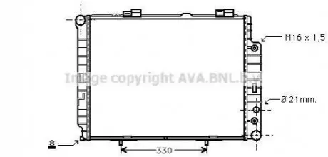 Радіатор MBW210 E-KL MT/AT +AC 97- (Ava) AVA COOLING MSA2283 (фото 1)