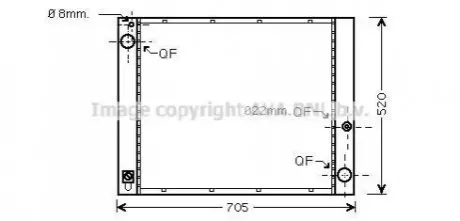 AVA LAND ROVER Радіатор охолодження двиг. Range Rover III 3.0d 02- AVA AVA COOLING AU2183