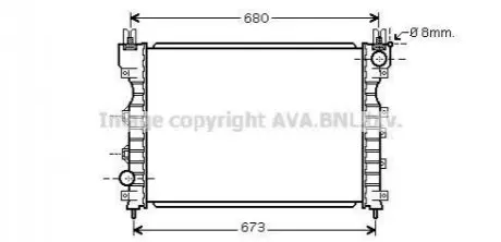 AVA LAND ROVER Радіатор охолодження Freelander 1.8/2.5 98- AVA AVA COOLING AU2174 (фото 1)