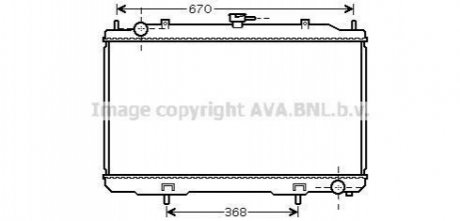 AVA NISSAN Радіатор охолодження Maxima QX IV 2.0/3.0 00- AVA AVA COOLING DN2324