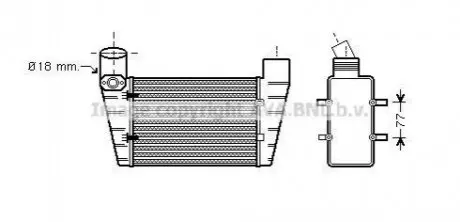 AVA VW Інтеркулер Audi A4/6,Passat 1.8T/1.9TDI 97- AVA AVA COOLING AI4225