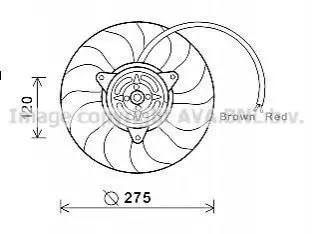 AVA AUDI Вентилятор радіатора A4/6 1.8/3.2, SEAT AVA AVA COOLING AI7515