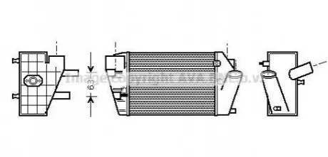 AVA AUDI Інтеркулер A4 II 2,5 TDI LEFT 01- AVA AVA COOLING AIA4187