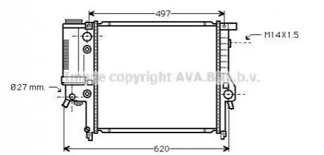 AVA BMW Радіатор охолодження 3 E30 1.6/1.8 AVA AVA COOLING BW2137