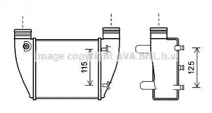AVA AUDI Інтеркулер A4 B7 04-, SEAT AVA AVA COOLING AI4364
