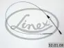 Трос ручного гальма заднiй, правий LINEX 320108 320108