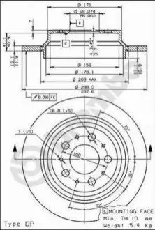 Гальмівний диск BREMBO 08.7765.75