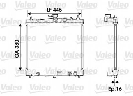 Радіатор охолодження Nissan Micra/Note 1.6 03- Valeo 734247 (фото 1)