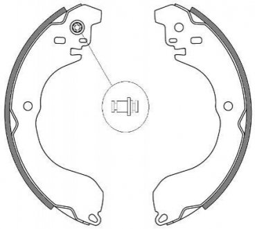 JEEP Колодки гальмівні барабанні Avenger,Caliber,Compass 10-, Patriot 08-17, NissanMICRA III (K12) 1.4 03-10 REMSA 4265.00