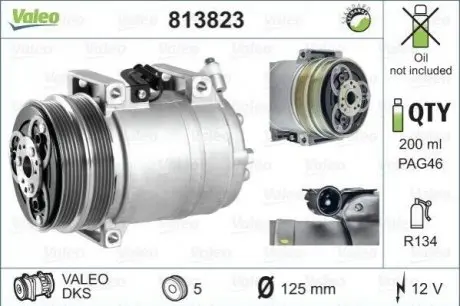 Компресор кондиціонера Valeo 813823