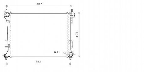 HY I20 2008 Радіатор охолодження 1.2 STARLINE HY2302 (фото 1)