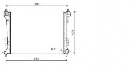 HY I20 2008 Радіатор охолодження 1.2 STARLINE HY2302