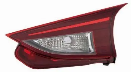 Фонарь задний Mazda 3 (BM) 13-16 HB пра. (без ламп) (без патрона) (W21W) (внутрішній) DEPO 316-1309R-LD-UE