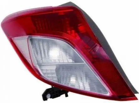 Фонарь задний Toyota Yaris 11-14 пра. (без ламп) (W16W/PY21W/P21/5W) DEPO 212-19X1R-UE