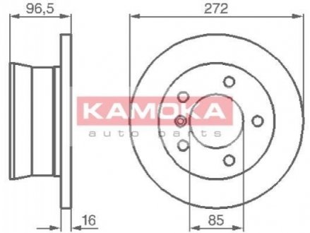 Гальмiвнi диски MB Sprinter 308-316/VW LT 95-06/MB G-class (W463) 94- KAMOKA 1031864