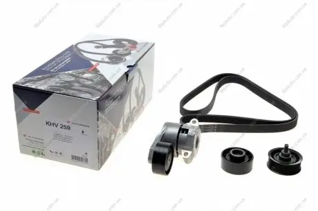 Комплект ременя генератора Citroen Jumpy/Fiat Ducato/Peugeot Boxer 2.2HDi 06- (6PK1670) HUTCHINSON KHV 259 (фото 1)