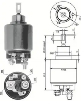 Втягувальне реле стартера (електромагніт) AUDI 71-90 VW 73-88 DB W114/116/123 FIAT [940113050124] MAGNETI MARELLI AME0124