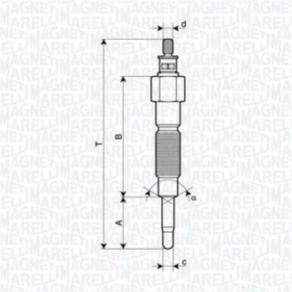 NISSAN свічка розжарювання Patrol 2.8TD 97- MAGNETI MARELLI 062900142304