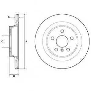 BMW Диск гальмівний задній 1/F40, X1/F48 Delphi BG4778C
