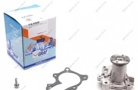 Помпа води Mitsubishi Colt V/Lancer V-VII/Space Wagon 1.3/1.5/1.6/12V/16V 95-13 (R/B)(7 лоп) GRAF PA1009