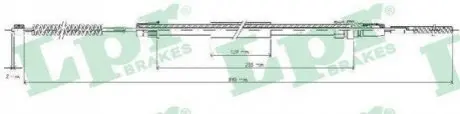 Трос ручного гальма LPR C0626B