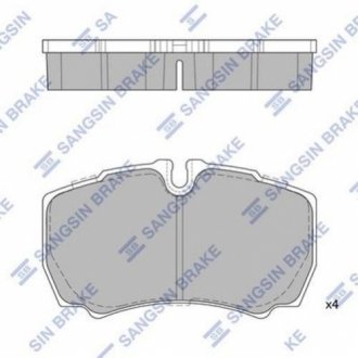 SANGSIN Комплект гальмівних колодок з 4 шт. дисків Hi-Q (SANGSIN) SP1843